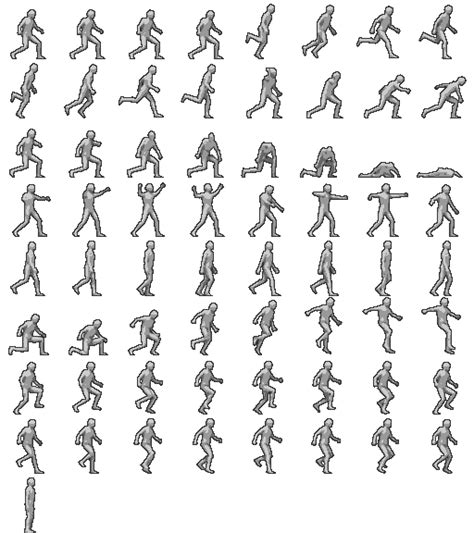 Sprites Walk Cycle Reference Animation Pixel Walking Animation