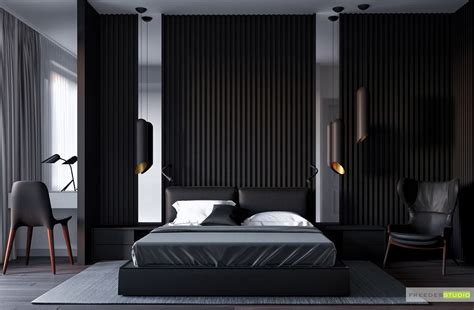Stylish Bedroom Visualization Black Bedroom Design Black Bedroom