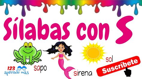 Palabras Con Las Silabas Sa Se Si So Y Su Para Niños De Preescolar