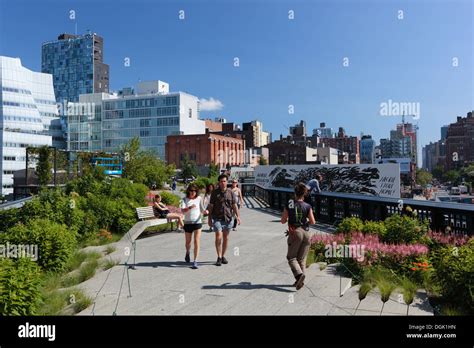 High Line Park In New York Usa Stock Photo Alamy