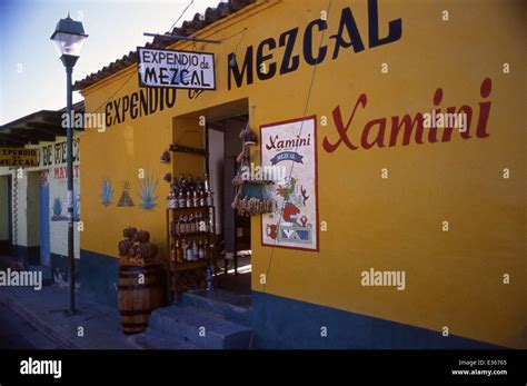 Oaxaca Mexico Mezcal Stores Stock Photo Alamy