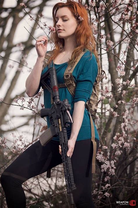 Ethereal Rose Girl Guns Army Girl Military Girl