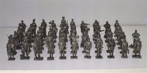 60 Pewter Figurines Franklin Mint American Military Soldier Collection
