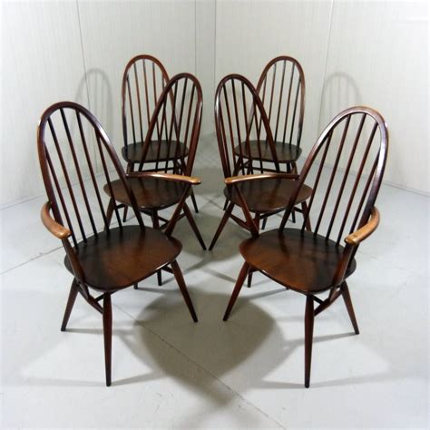 Set Of 6 Ercol Windsor Dining Chairs 59997