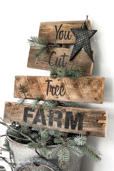 Pallet Wood You Cut Tree Farm Christmas Sign Christmas Signs