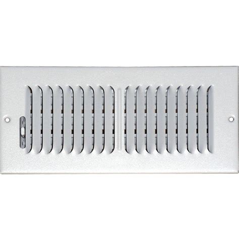 Speedi Grille 4 In X 10 In Ceilingsidewall Vent Register White With