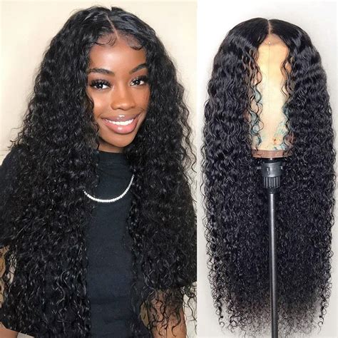 Buy Hisakus T Part Human Hair Wet And Wavy Lace Wig Middles Transparent Frontal Water Wave Wigs