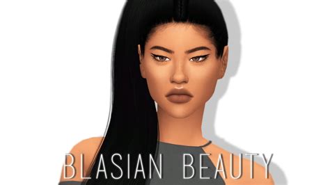 The Sims 4 Cas Blasian Beauty Full Cc List And Sim Download Youtube