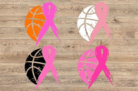 Basketball Tackle Breast Cancer Svg Awareness Ribbon 1023s 147831 Svgs Design Bundles