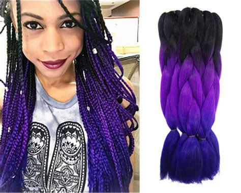 Alibaba.com offers 7,764 blue braiding hair products. Purple Ombre Kanekalon Jumbo Braiding Hair Styles 24 ...
