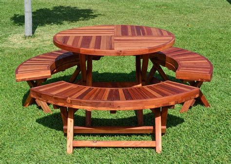 15 Awesome Round Outdoor Picnic Table Ideas Go Travels Plan