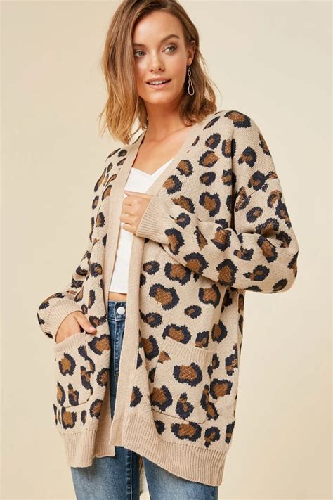 On The Spot Leopard Knit Cardigan Filthy Magic Leopard Print Cardigan