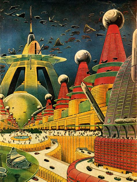 La Science Fiction Ville Pulp Science Fiction Science Fiction Artwork