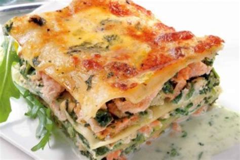 Lasagna met zalm en spinazie 100 gr 2 60 Vis Bij Lou