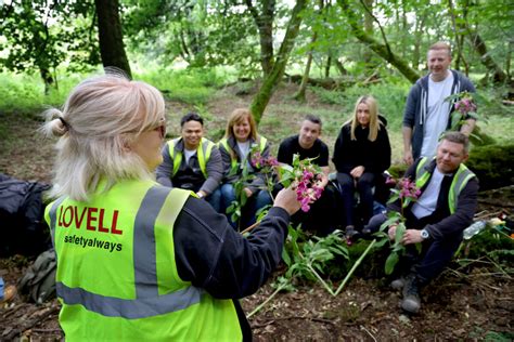 lovell staff help scots council beat back invasive plant species