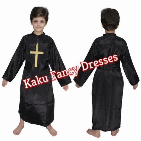 Black Silkpolyester Kids Priest Costume At Rs 300 In Delhi Id