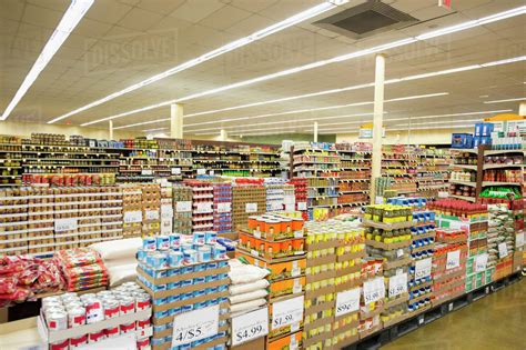 Dry Goods Section Of Grocery Store Stock Photo Dissolve