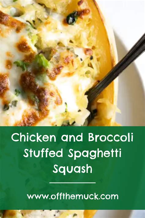 Chicken And Broccoli Stuffed Spaghetti Squash Recipe