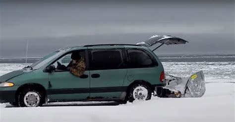 This Homemade Snow Plow Is The Ultimate Mini Van Attachment Altdriver