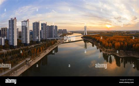 Aerial Photography Of Yanchao Bridge Hi Res Stock Photography And