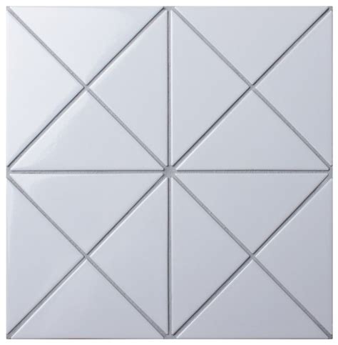 T4 Gw Pc4 Cross Junction Glossy White Geometric Tile For Wall Design