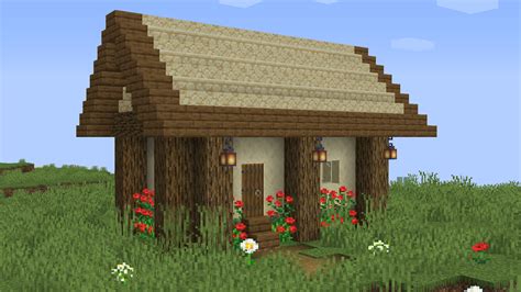 A Nice And Simple House Design With Sandstone And Wood Rminecraft