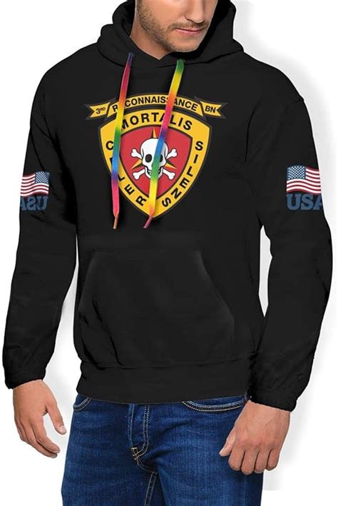 Us Marine Corps 3rd Recon Battalion Hooded Sweatshirt Mens Pullover