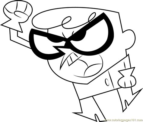 Angry Dexter Coloring Page