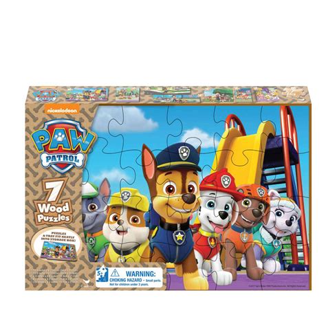 Paw Patrol 7 Pack Of Wood Puzzles Cardinal Games