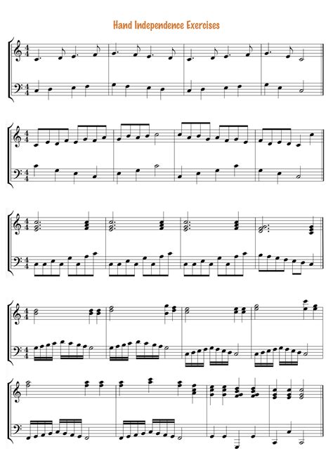 Hand Independence Piano Exercises Pdf Bitesize Piano