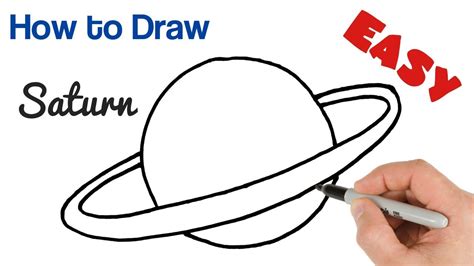 How To Draw Saturn Planet Super Easy Step By Step Art Tutorial