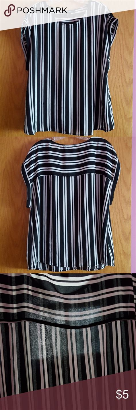 Sheer Stripe Shirt Striped Shirt Forever 21 Tops Blouses Shirts