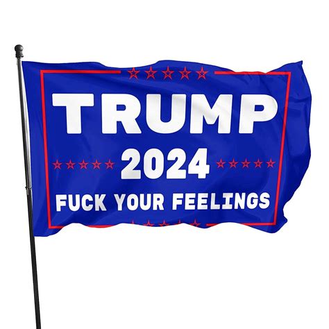trump 2024 flag fuck your feeling 3x5 foot american us flag vivid color and uv
