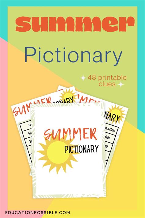 Summer Pictionary Game