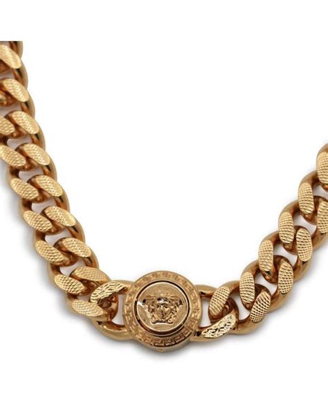Versace Chain Linked Necklace In Metallic For Men Lyst