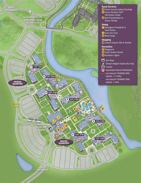 Disneys Port Orleans Resort French Quarter Map