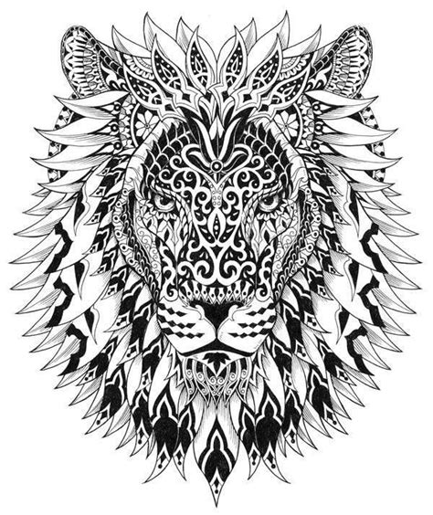 Image Result For Lion Coloring Page For Adults Lion Mandala Design