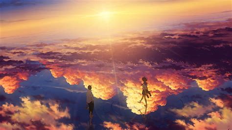 Free Download Hd Wallpaper Anime Landscape Beyond The Clouds