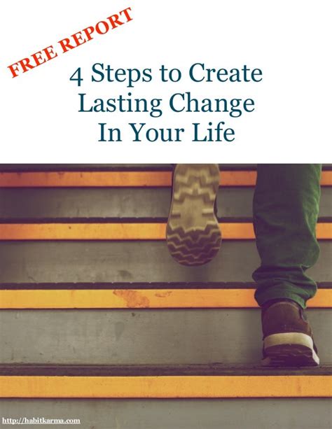 4 Steps To Create Lasting Change In Your Life