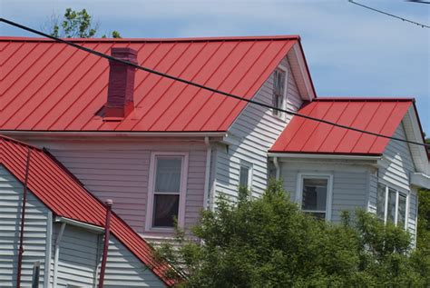 Residential Red Metal Roof Andrews Roofing