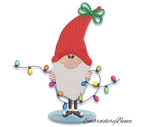Christmas Gnome Embroidery Machine Designs Pes Instant Digital Etsy
