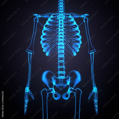 3d Render Of Human Skeleton Hip Anatomy Stock Illustration Adobe Stock