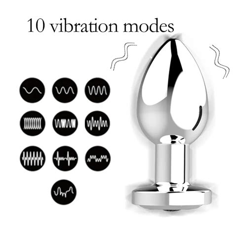 multi frequency metal anal plug vibrator wireless remote control massage anal adult masturbator