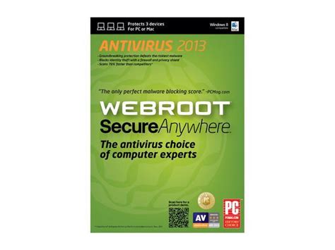 Webroot Secureanywhere Antivirus 2013 3 Devices Software