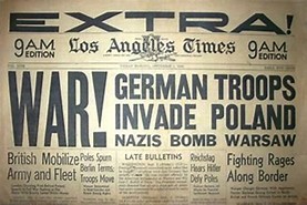 Image result for World War II began when Germany invaded Poland.