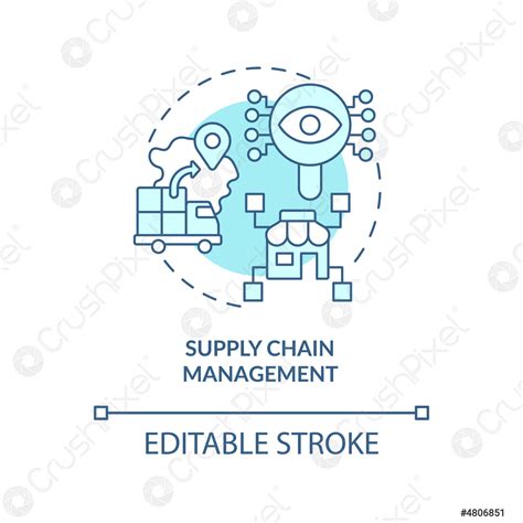 Supply chain management turquoise concept icon - stock vector 4806851