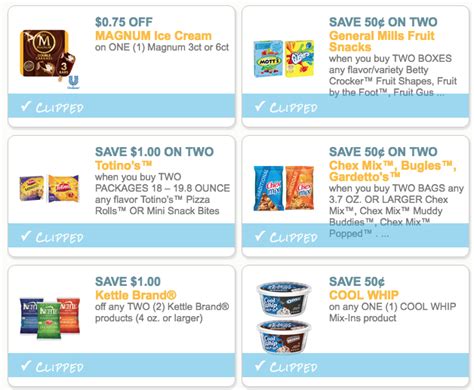 Six Great Snack Coupons To Print Now Magnum Ice Cream Chex Mix And More