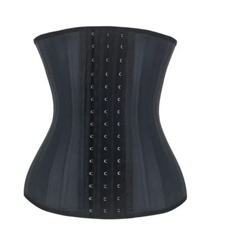 latex waist trainer corset belly slimming underwear belt body shaper 25 steel boned waist