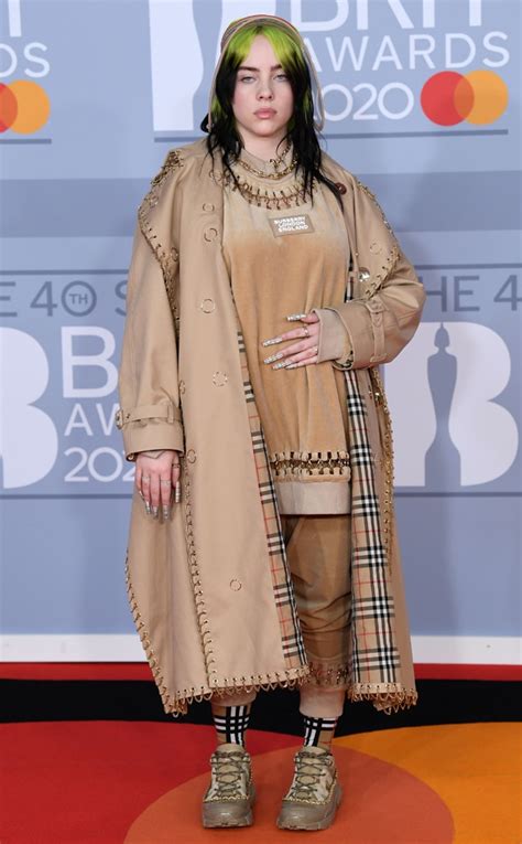 Billie Eilish From Brit Awards 2020 Red Carpet Arrivals E News Uk