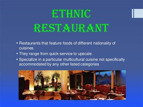 Different Types Of Food Restaurants These Restaurants Offer Types Of